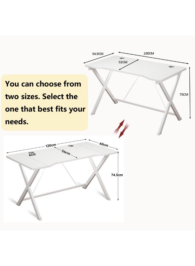 SHEIDLIN طاولة ألعاب مصممة وفق مبادئ علم الإنسان، وطاولة كمبيوتر بمقاسين مختلفين، وطاولة مكتب منزلية مزودة بإمكانية إدارة الكابلات، مثالية لاستخدامها في محطات العمل الإلكترونية من الألياف الكربونية في المساحات المحدودة. - Image 2